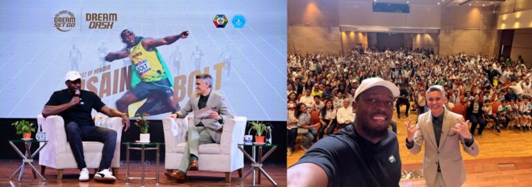 The Fastest Man on Earth, Usain Bolt, Joins Sujay Jairaj for a Fireside Chat at Jamnabai Narsee Campus, Host of DreamSetGo&apos;s Dream Dash Finale