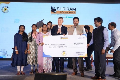 Shriram Life Awards Scholarships to Govt School toppers from All Constituencies of Telangana