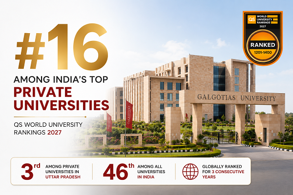 QS 2027 Places Galgotias University Among India's Top Private Universities for the Third Consecutive Year, Top 16 Nationally and Top 3 in UP
