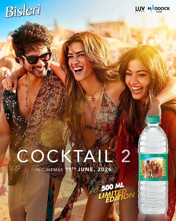 Bisleri Launches Limited-Edition Cocktail 2 Bottles Featuring Shahid Kapoor, Kriti Sanon and Rashmika Mandanna