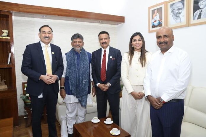 Dr. Azad Moopen Meets Shri D.K. Shivakumar; Reaffirms Aster DM Quality Care's Commitment to Karnataka with Rs 1,315 Crore Investment